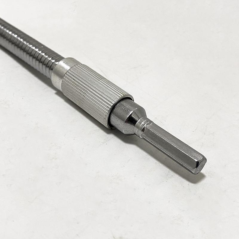 300mm Silber Sechskantgriff Metall Universal Flexibler Schaft Richtungswechselbarer Schraubendreher Verbindung Verlängerungsstange Werkzeugzubehör