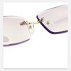 Vintage Anti-Blue Light Reading Glasses For Men Frameless Square Presbyopia Unisex Far-Sighted Eyewear With Degree  + 1.0 + 4.0