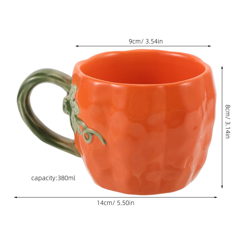 Pumpkin Mug Creative Coffee Cup With Handle Ceramic Cup Spooky Fall Decor For Latte Cappuccino Hot Cocoa Birthdays Men Women