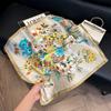 New artificial silk shell marine silk scarf 71cm square scarf professional scarf shawl scarf