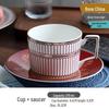 HANDUNYOU Red Mystery Light Luxury Coffee Cup & Saucer Set