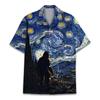 Camicia Hawaiana Estiva Unisex Gatto Pizza Dachshund Fantasia Divertente Casual Aloha Camicia Street Beach Vacanza Tendenza Moda Top Uomo