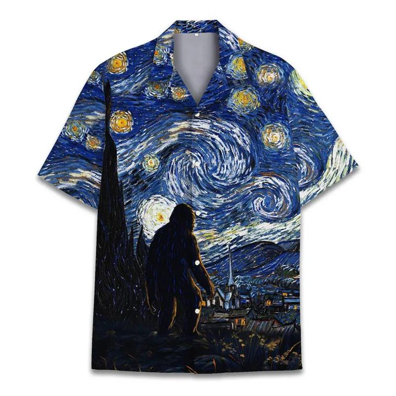 Camicia Hawaiana Estiva Unisex Gatto Pizza Dachshund Fantasia Divertente Casual Aloha Camicia Street Beach Vacanza Tendenza Moda Top Uomo