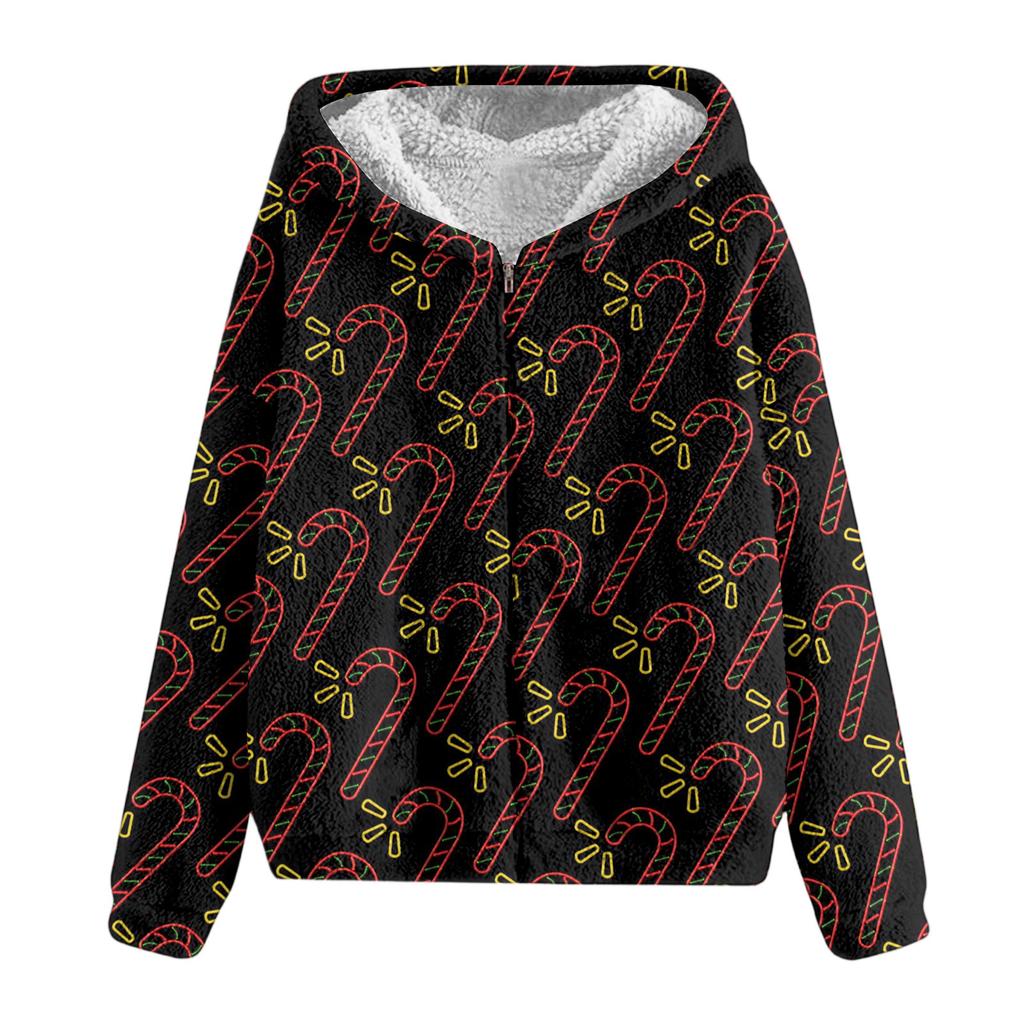 Men'S Winter Zipper Hooded Fleece Sweatshirt With Patch Pocket Casual Jacket