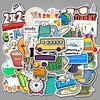 50 School Supplies Graffiti Stickers Suitcase Trolley Case Laptop Guitar Waterproof Stickers Stickers