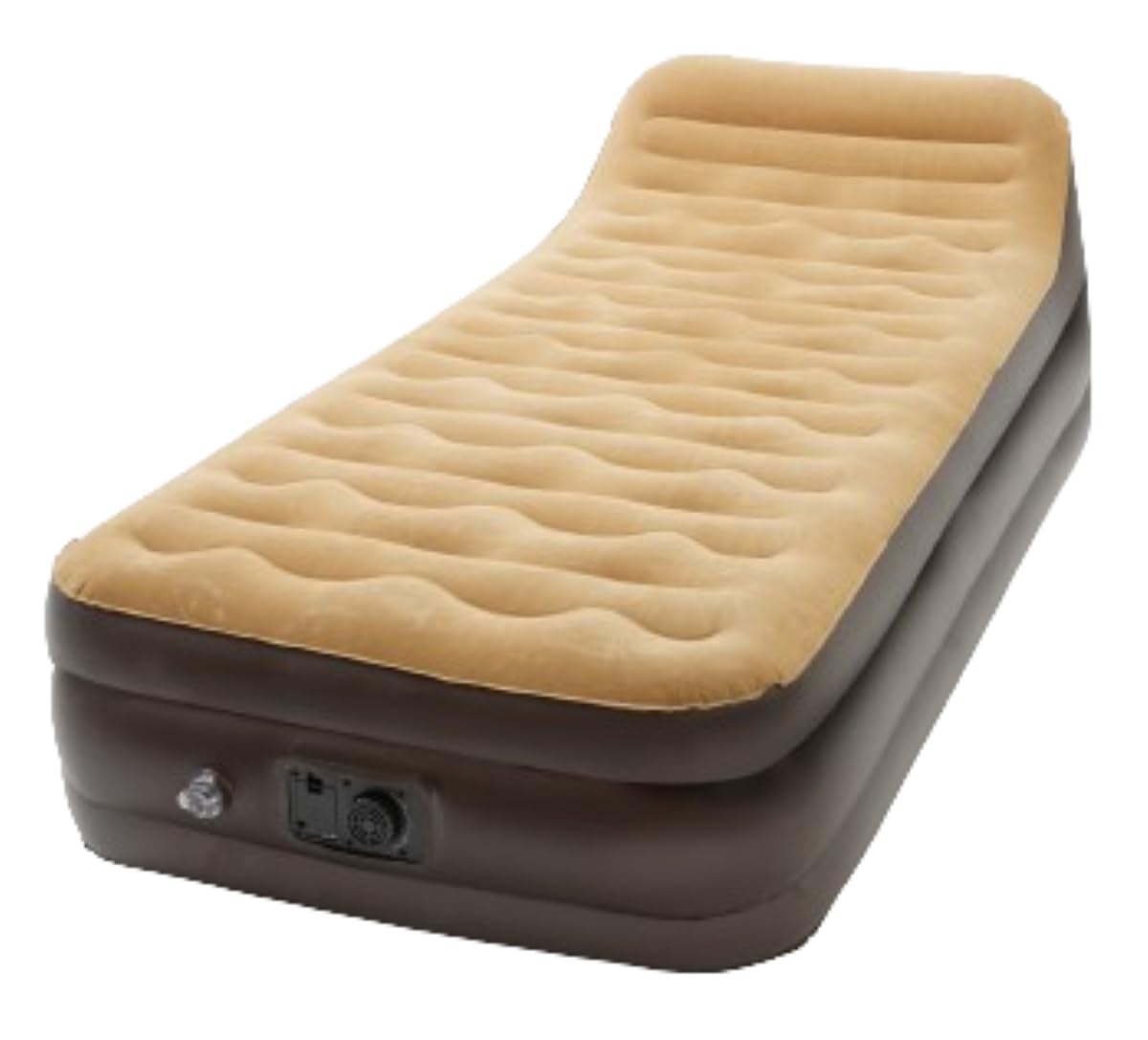 

Электрическая надувная кровать Vita шириной 100 x глубиной 220 x высотой 78, вес 6,2 кг, с мягким велюровым покрытием, автоматическим надуванием и сдуванием, спинкой, коричневая, см,