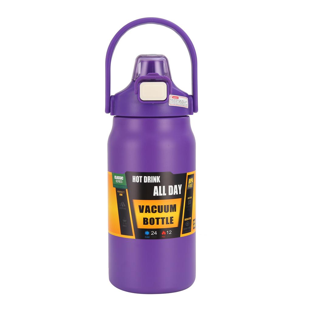 Large Travel Tumbler Thermos Mug Thickened Steel Double Wall Sports Water Bottle Vacuum Flask