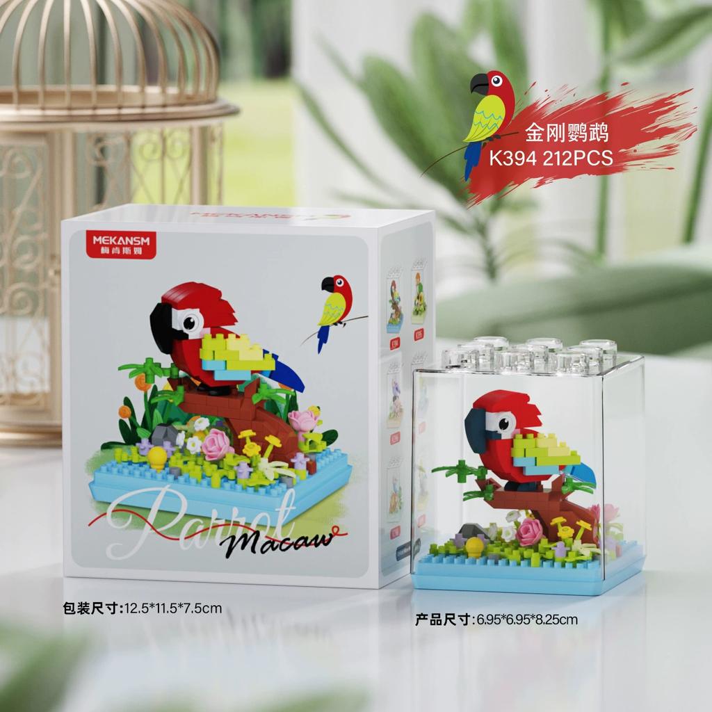 Parrot Kawaii Bird Small Blocks Building Creative Educational Building Toys For Boys Girls Suitable For Decorate Boys Toys Kid
