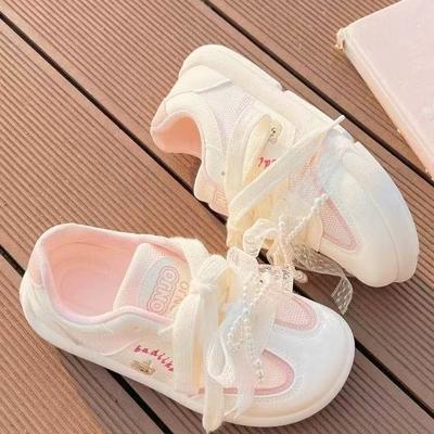 Schuhe Sommer neu Netz Ballettstil moralische Trainingsschuhe flacher Boden mit Rock süßes Gefühl lässig