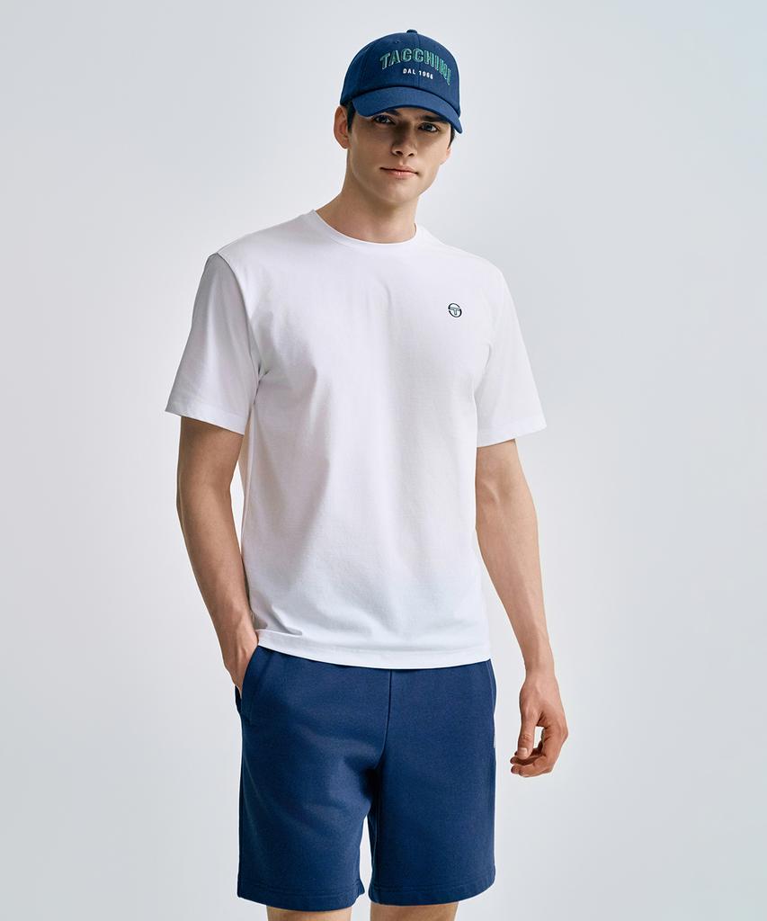 SERGIO TACCHINI U Lettering Cotton-Like Ball Cap (Navy)