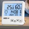 Elektronisk Termometer Hygrometer LCD-skjerm Innendørs Utendørs Digital Fuktighetsmåler Temperaturmåler Måler Multifunksjonell Kalender Vekkeklokke