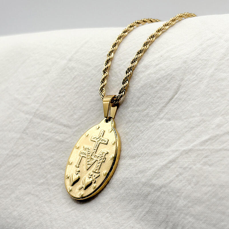Miracle Medal Necklace, Medal of the Holy Spirit, Miracle Medal, Catholicism