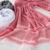 Red Color Men Woven Kuffiyeh Arab Kafiya Shemagh Keffiyeh Middle Eastern Scarf Wrap Jacquard Traditional Headwrap