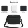 Guitar Effects Pedal Carry Case for Mooer GE100,G1X FOUR,Flatsons KMF1,Padded Nylon Shell, Front Pocket, Double Zippers Closures Adjustable Shoulder