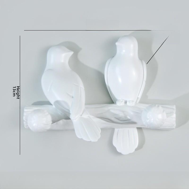 Sleek Bird Wall Hook Resin Organizer For Bathroom And Bedroom Storage Accessory