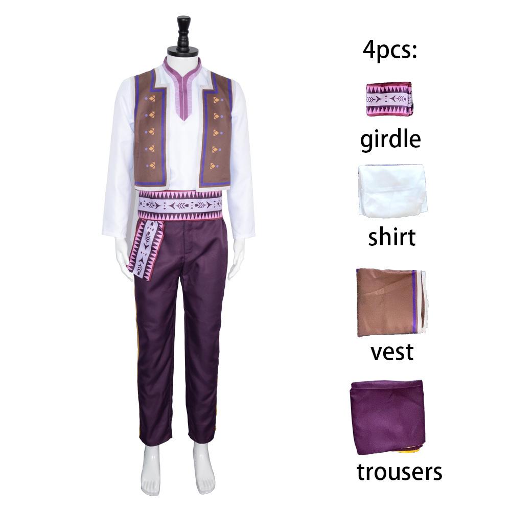 

Frozen Kristoff Cosplay Costume Set Halloween Party Fashion Classic Boys Fans L
