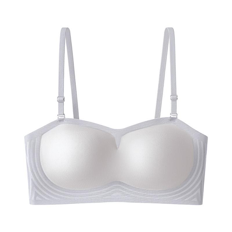 Strapless Seamless Bra for Women Breathable Ice Silk Beautiful Back Bra Anti-slip Gathering Bra Strapless Underwear Push Up Bra