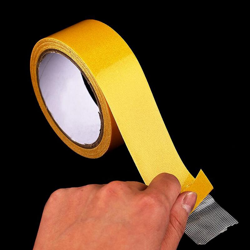 5M Double Sided Cloth Base Tape Translucent Waterproof Super Traceless Cloth Base Tapes High Viscosity Carpet Adhesive