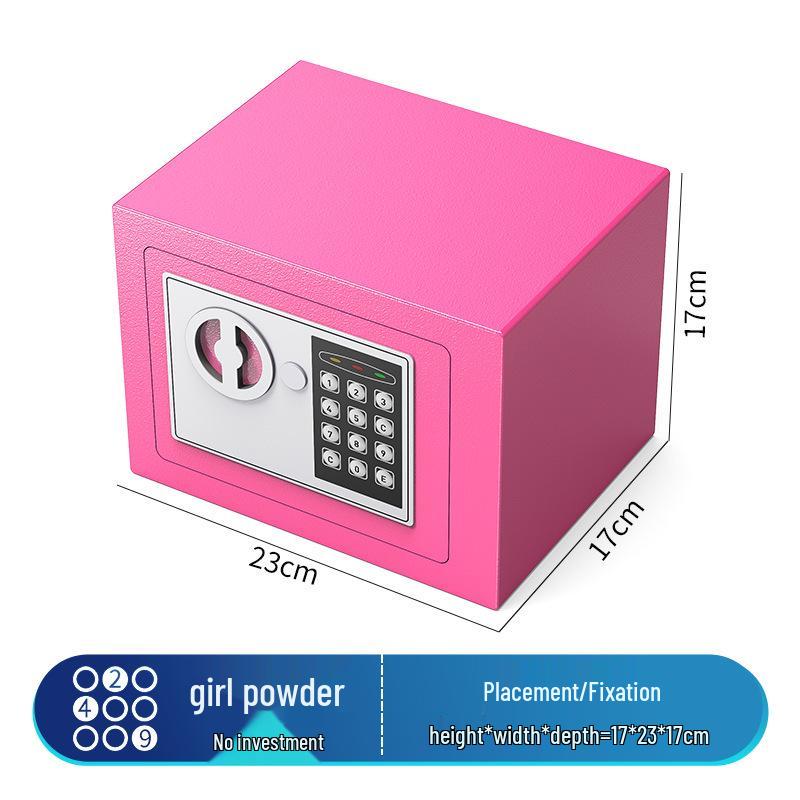 Mini 17E Electronic Safe: In-Wall Coin-Operated Piggy Bank for Households