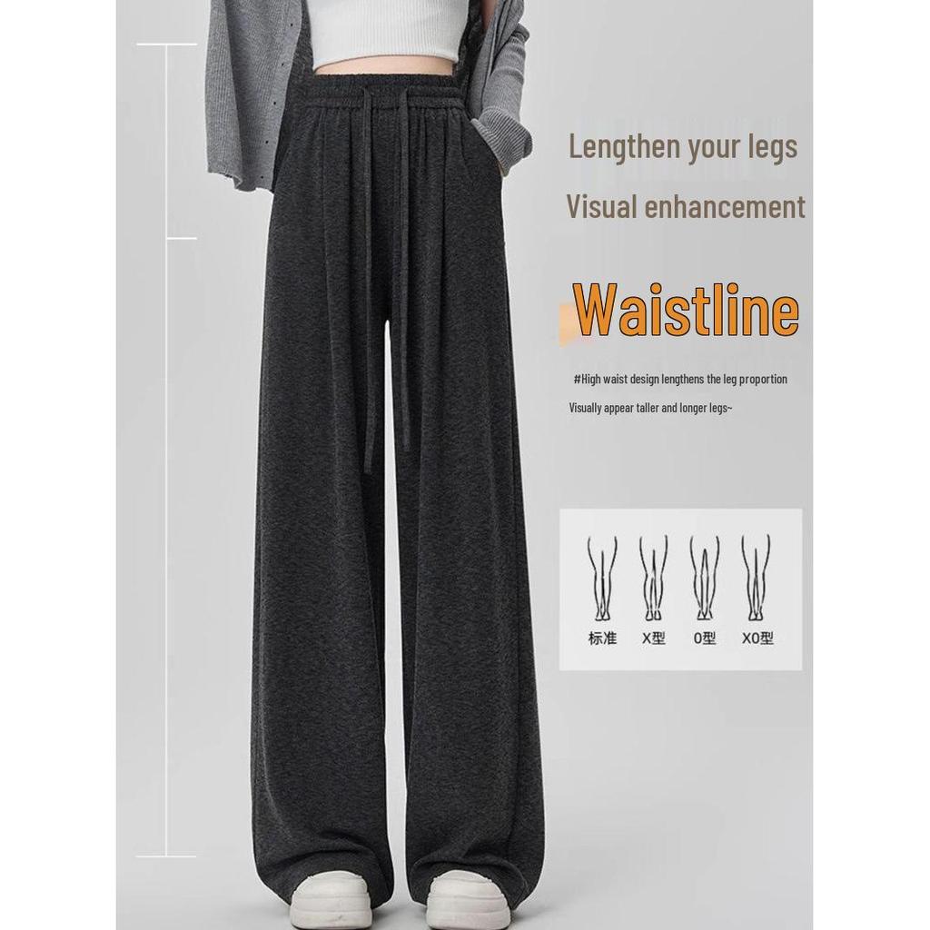 Women's Drapey Wide-Leg Pants: Plus Size, Soft, Slimming, and Loose Fit for Spring & Autumn