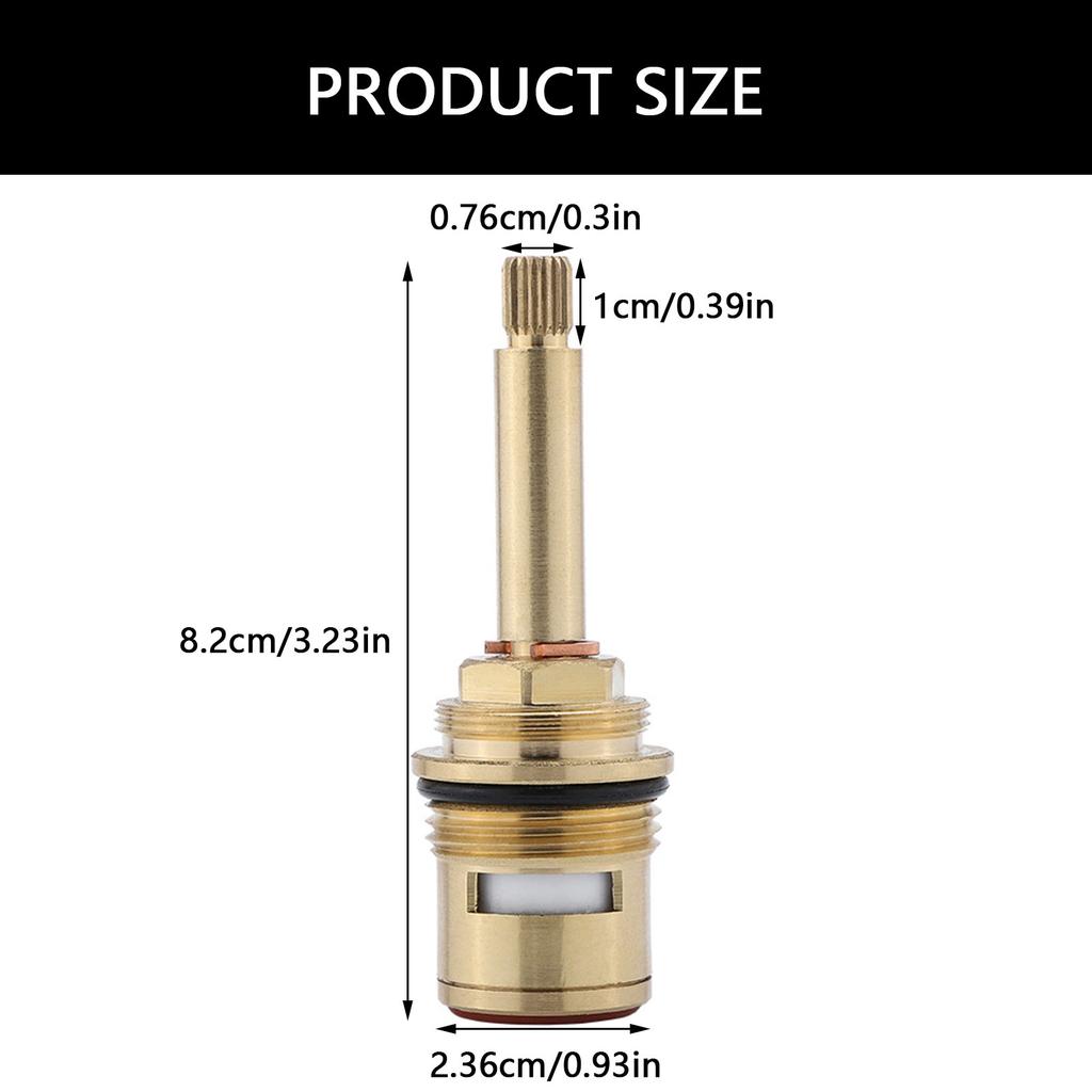 Drip Resistant Faucet Valves Replacement Brass Ceramic Stem Disc Cartridges Hot And Cold Water Spool Easy to Install