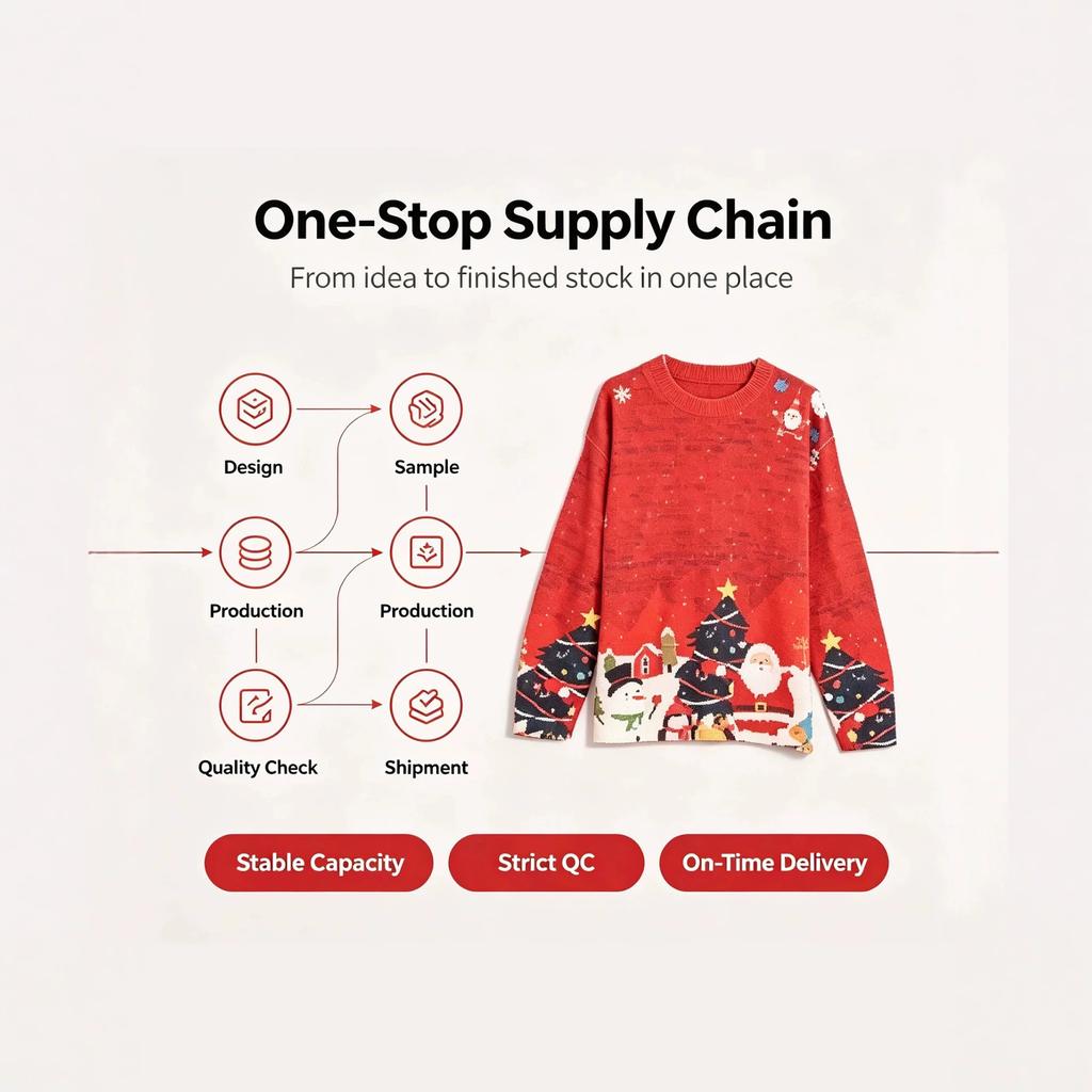 Christmas Sweater 3D Pattern Printed Women's Sweater Pullover, Casual Loose Long-sleeve Knit Crew Neck Top