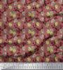 Soimoi Japan Crepe Satin Fabric Swirl,Leaves & Rose Floral Printed Fabric 1 Metre 42 Inch
