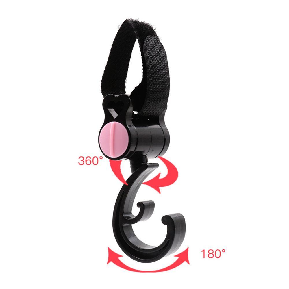 2PCS Accessories 360 Degree Rotate Baby Bag Hanger Cart Hook Organizer Bag Clip Stroller Hooks