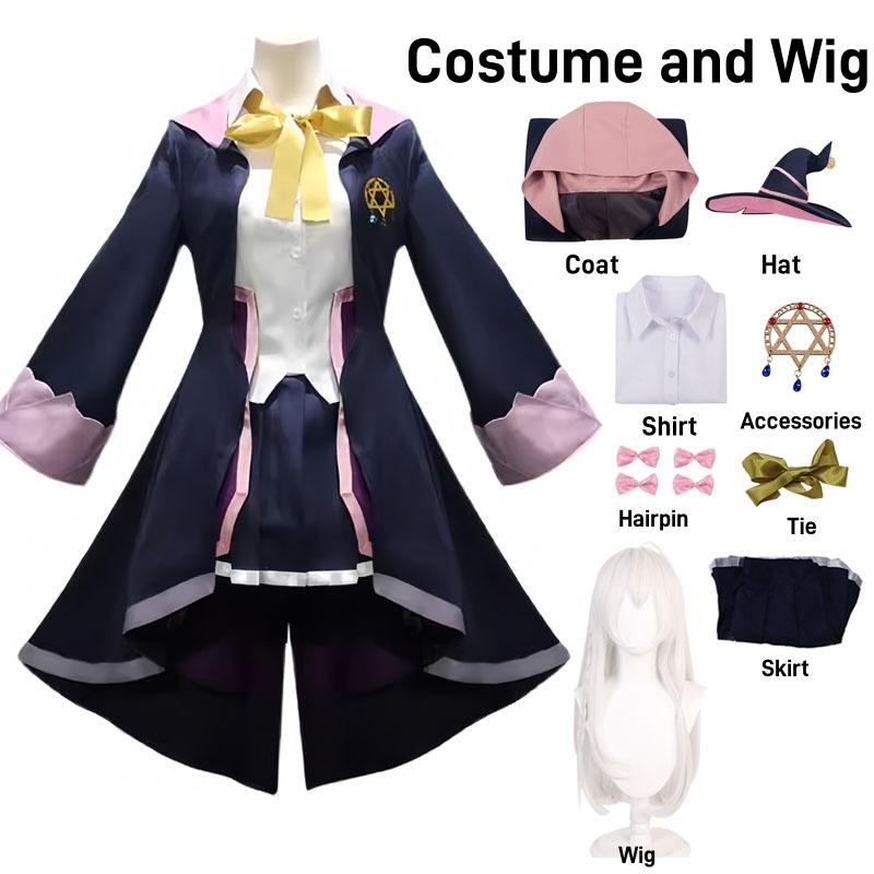Anime Wandering Witch Die Reise der Elaina Cosplay Kostüme Elaina Uniformen Vollständiges Set Halloween Party Cosplay für Damen