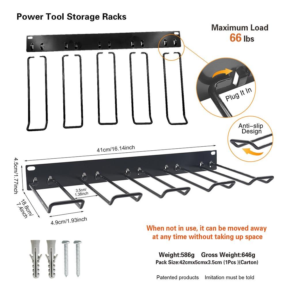 Suport scule Organizator scule electrice de mână Raft depozitare scule montat pe perete Depozitare scule