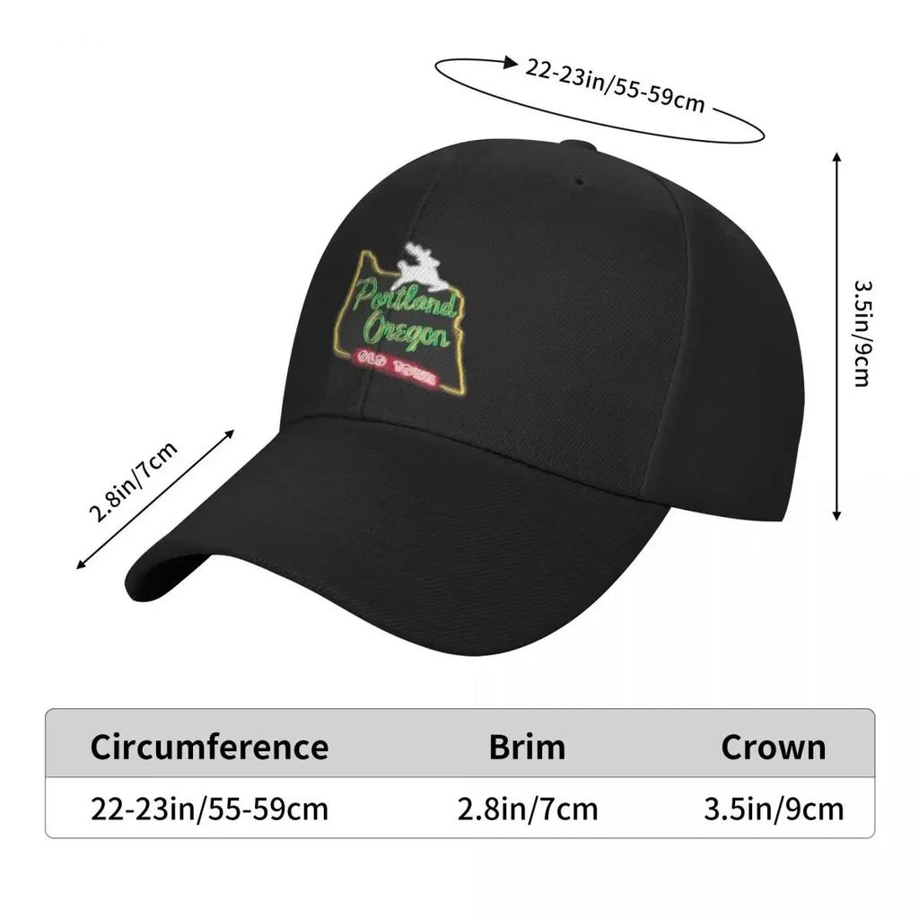 Portland Oregon Sign Baseball Cap Unique Hats Funny Hat Fishing Hat Tea Hat Woman Men's