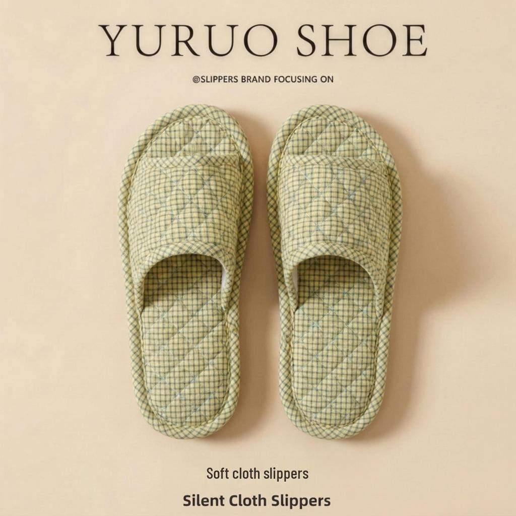 2025 Unisex Linen Slippers: Silent, Non-slip Cotton for All Seasons, Ideal for Home and Indoor Wooden Floors.
