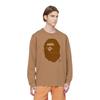 A Bathing Ape Bluza z bawełny szczotkowanej z motywem głowy małpy 0ZXLTM111003N