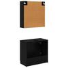Bathroom Cabinet Set 2 Pieces Black Oak Effect Wood Based Material