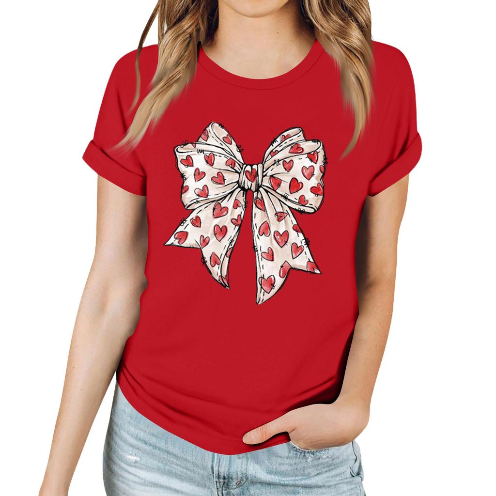 Women's Casual Sunflower Print T-Shirt, Round Neck Pullover Short Sleeve Top
