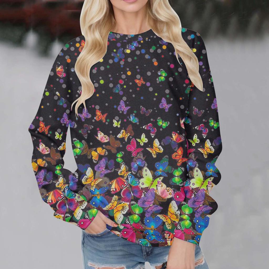 New 2024 Women Hooded Less Pullover Sweatshirt Sports Casual Loose Top Flower Printing Autumn Winter Hoodies Female Streetwear