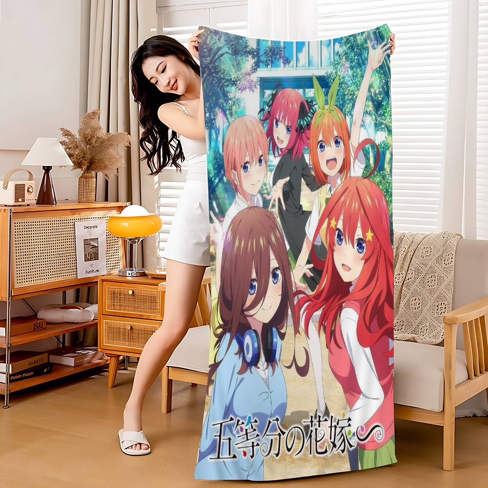 Anime Q-Quintessential Quintuplets Microfiber Beach Towel Absorbent Quick dry Soft Yoga Swimming Resort Mountain Climbing Towel
