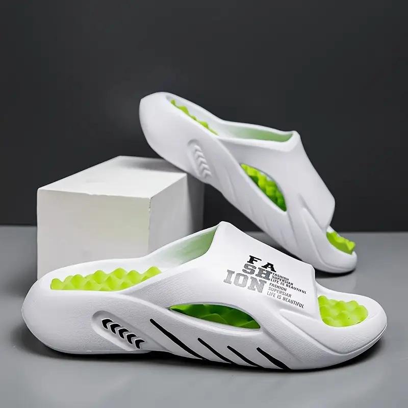 Plus Size Men's EVA Slippers Stylish Color Block Open Toe Breathable Chunky Non Slip Durable Anti Daily Footwear Size36-49