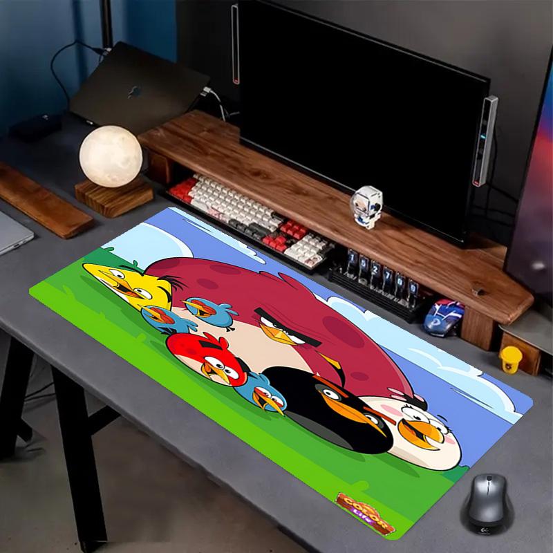 Angry Birds Print Mouse Pad, Anti‑Slip Desktop Keyboard Mat, for PC Laptop Gaming Working Daily Use, Cool Festival Surprise Gift