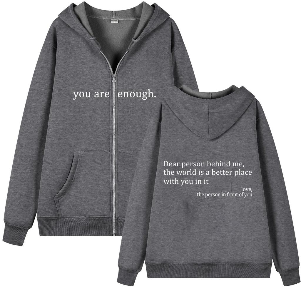 Women's Oversized Hooded Sweatshirt - Cute Autumn Jacket with Drawstring & Zipper for Teen Girls