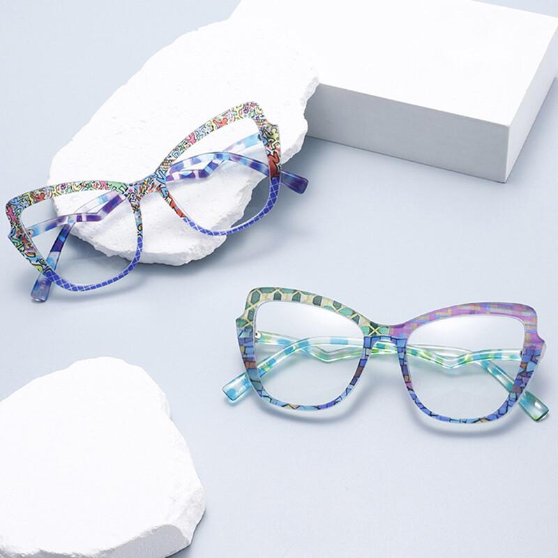 Anti Blue Reading New Rays Oversized Feline Spectacles Eye Ladies Stylish Woman Transparent For Presbyopic Clear Cat's Eyewear Prescription
