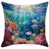 Colorful Marine Life Shell Pillowcase Summer Holiday Beach Hotel Decorative Cushion Cover