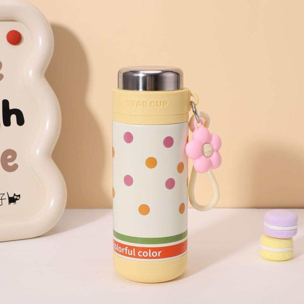 Portable Stainless Steel Thermos Mug Elegant Water Cup Dust Proof Thermos Cup  Student