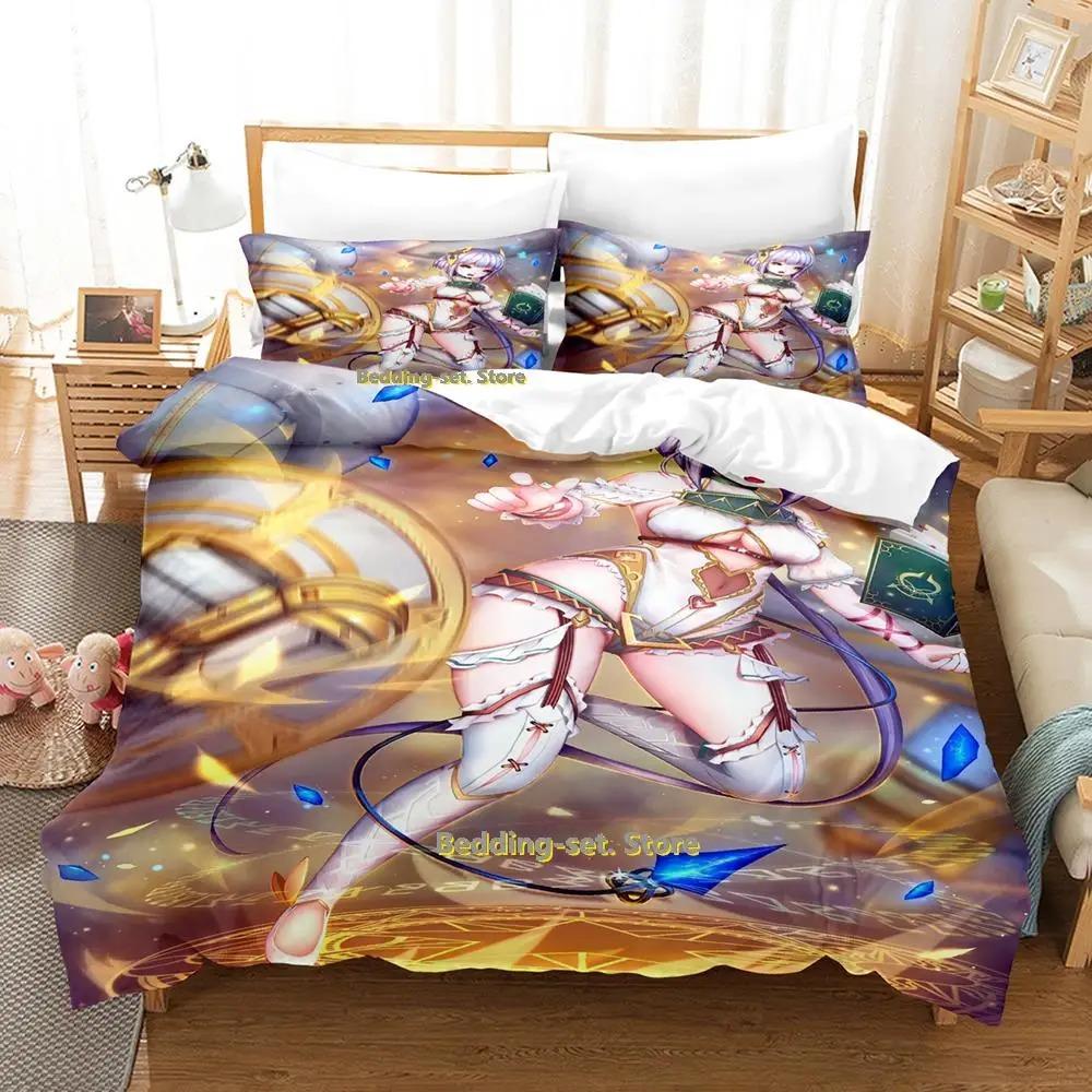 New Atelier Sophie Bedding Set Cartoon Anime three-piece set Adult Kid Bedroom Duvetcover Sets queen bedding set