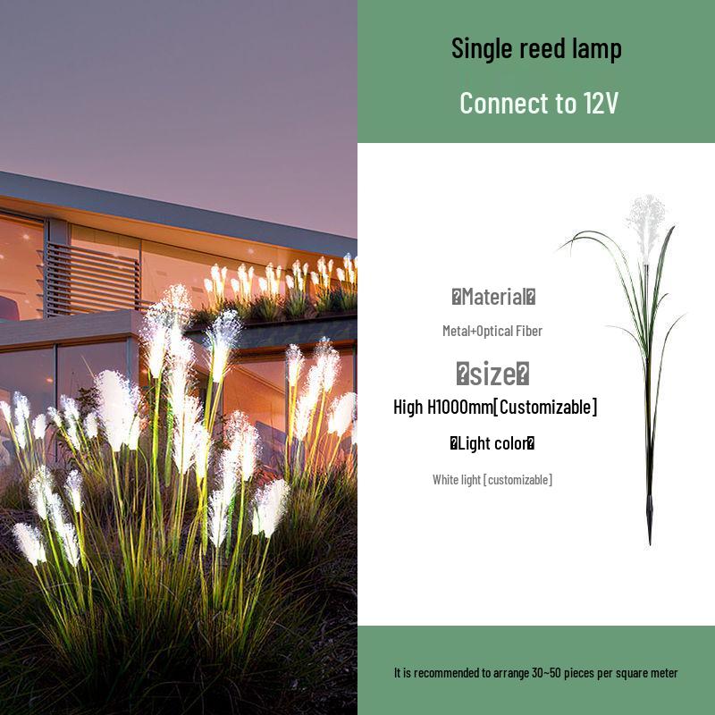 LED Solar Reed Garden Light for Outdoor Decor