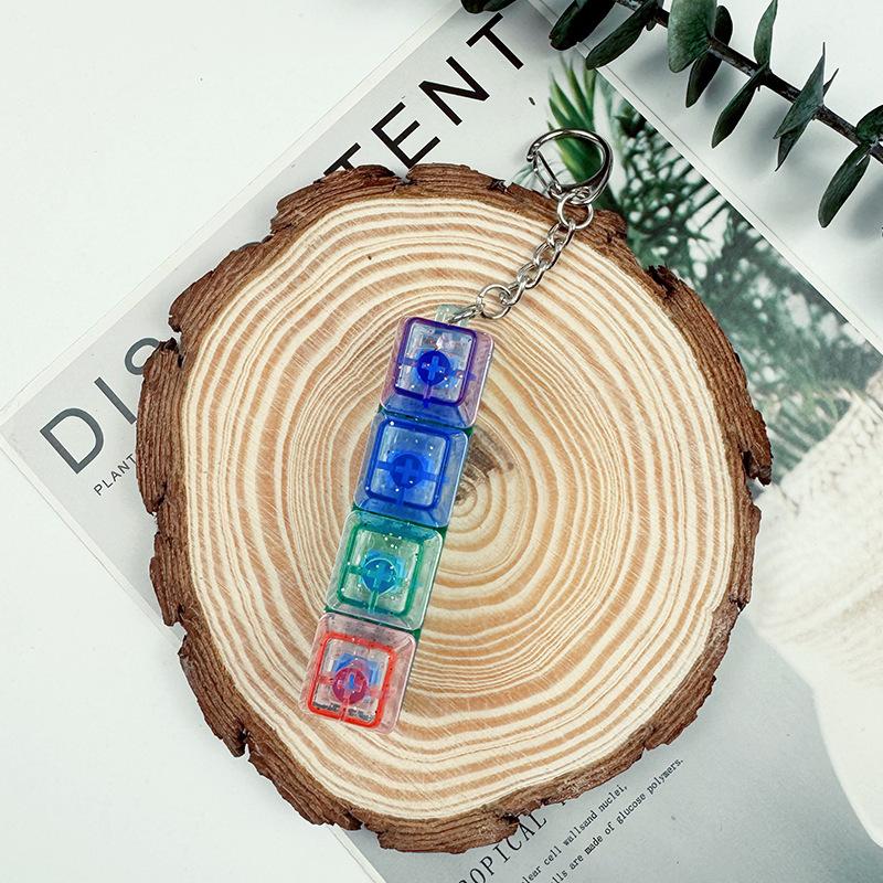 Mechanical Keyboard Mute Shaft Tester Sugar Cube Press Key Decompress Toy Key Pendant Vent Decompressor Button