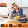 YADIMI 1500W Ręczny Parowy Odkurzacz 4 Bary Ciśnieniowe z 10 Akcesoriami, Szybkie Nagrzewanie w 10s i Regulacja 6 Poziomów do Okapu Kuchennego, Toalety, Płytek, Wnętrza Samochodu