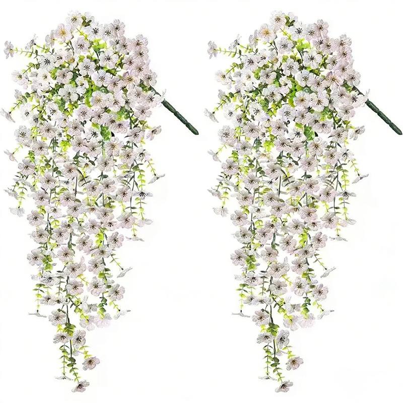 2/4Pcs Artificial Flowers Vine 75cm Hanging Fake Flowers Garland for Home Decor Garden Wedding Arch Wall Decoration Outdoor