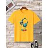 Summer Round Neck 3D Earphone Pattern Print Top Fashionable Casual Short Sleeved Men's T-shirts