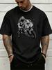 Unisex Soft Cotton Tee Cool Racing Motorcycle Rider Graphic Crew Neck Short Sleeve Loose Biker Outdoor Street Casual Daily Wear Top